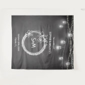 Tenture Mariage Noir Blanc Accessoire de Photo Fond Tablea (Devant (Horizontal))