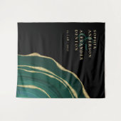 Tenture Mariage noir en pierre verte émeraude (Devant (Horizontal))