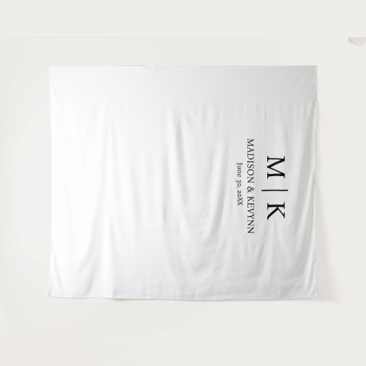 Tenture Mariage noir et blanc (Devant (Horizontal))