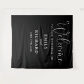 Tenture Mariage noir et blanc Accueil photo fond (Devant (Horizontal))