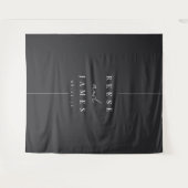 Tenture Mariage noir et blanc moderne (Devant (Horizontal))