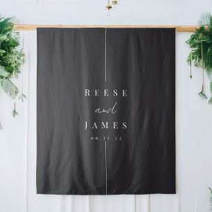 Tenture Mariage noir et blanc moderne