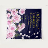 Tenture Mariage Perles Florales Roses (Devant (Horizontal))