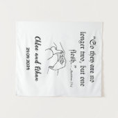 Tenture Mariage Personnalisé (Devant (Horizontal))