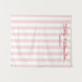 Tenture Mariage personnalisé Cabana Rose rayée (Devant (Horizontal))
