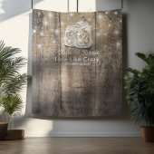 Tenture Mariage Photo Booth Arrière-plan Bois Mason Jar Lu