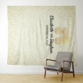 Tenture Mariage Photo Booth Backdrop Modern Gold Ananas (En situation (horizontale))