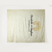 Tenture Mariage Photo Booth Backdrop Modern Gold Ananas (Devant (Horizontal))