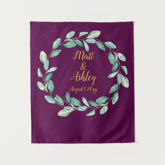 Tenture Mariage Photo Booth Backdrop Rustic Greenery Prop (Devant)