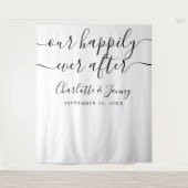 Tenture Mariage Photo Booth Prop en noir et blanc (Devant)