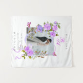 Tenture Mariage photo de ruban Rose violet (Devant (Horizontal))