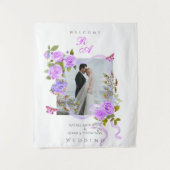 Tenture Mariage photo de ruban Rose violet (Devant)
