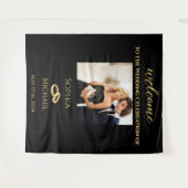 Tenture Mariage-photo noir et or- (Devant (Horizontal))