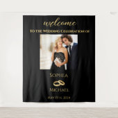 Tenture Mariage-photo noir et or- (Devant)
