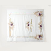 Tenture Mariage photo orchidée violet floral Pampas Grass (Devant (Horizontal))