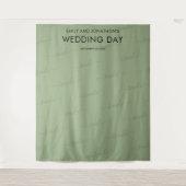 Tenture Mariage Photobooooooth Contexte Typographie Sage G (Devant)