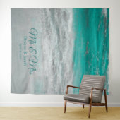 Tenture Mariage plage Turquoise Tropical Ocean Backdrop (En situation (horizontale))