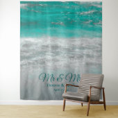 Tenture Mariage plage Turquoise Tropical Ocean Backdrop (En situation)