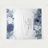 Tenture Mariage poussiéreux et floral bleu marine / Baby S (Devant (Horizontal))
