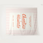 Tenture Mariage rayé rétro pastel  (Devant (Horizontal))