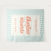 Tenture Mariage rayé rétro pastel  (Devant (Horizontal))