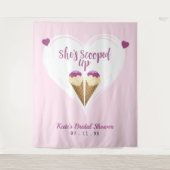 Tenture Mariage Réception Rose Glace Prise en Cœur (Devant)