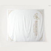 Tenture Mariage Romantique Calligraphié Doré Faux Or (Devant (Horizontal))