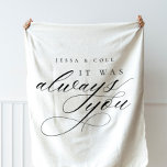 Tenture Mariage romantique chic avec toile de fond<br><div class="desc">Chic Elegant Romantic Mariage Photo fond - "It was Always You" écrit dans un élégant script de calligraphie</div>