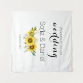 Tenture Mariage rose blanche tournesol (Devant (Horizontal))