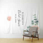 Tenture Mariage rose gold eucalyptus verdure blanc (En situation (horizontale))