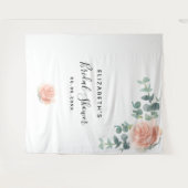 Tenture Mariage rose gold eucalyptus verdure blanc (Devant (Horizontal))