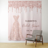 Tenture Mariage rose gold gouttes (En situation)