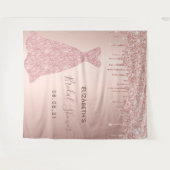 Tenture Mariage rose gold paillettes gouttes de glamour (Devant (Horizontal))