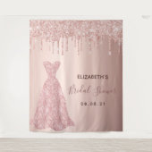 Tenture Mariage rose gold paillettes gouttes de glamour (Devant)