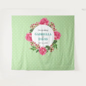 Tenture Mariage Rose Rose Rouge Blanc Pétunia à points (Devant (Horizontal))