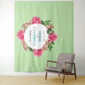 Tenture Mariage Rose Rose Rouge Blanc Pétunia Points de Po (En situation)