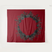 Tenture Mariage Rose Rouge et Noire (Devant (Horizontal))