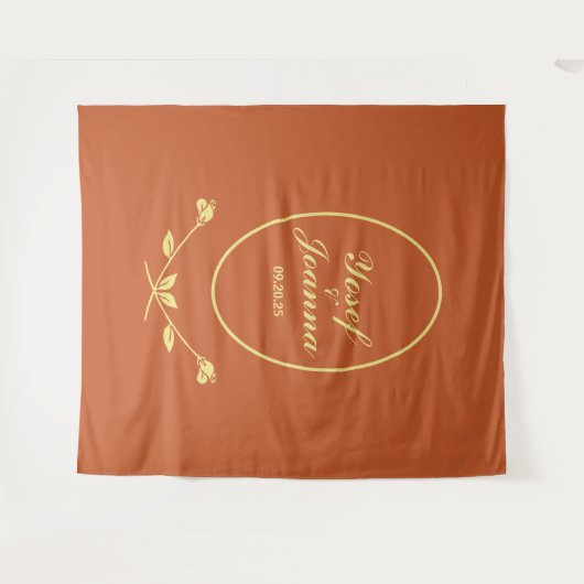 Tenture Mariage Rose Terracotta (Devant (Horizontal))