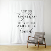 Tenture Mariage Rustique | Bannière de Citation de Mariage (En situation)