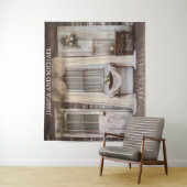 Tenture Mariage rustique de porche de chalet (En situation)