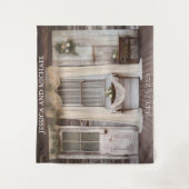 Tenture Mariage rustique de porche de chalet (Devant)