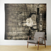 Tenture Mariage rustique occidental Crâne de taureau Fond  (En situation (horizontale))