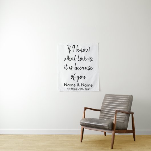 Tenture Mariage rustique Retour retour à la réception sur  (En situation)