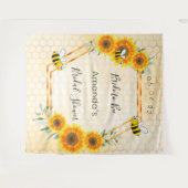 Tenture Mariage Shower future mariée tournesols bourdons (Devant (Horizontal))