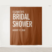 Tenture Mariage simple avec typographie en terre cuite (Devant)