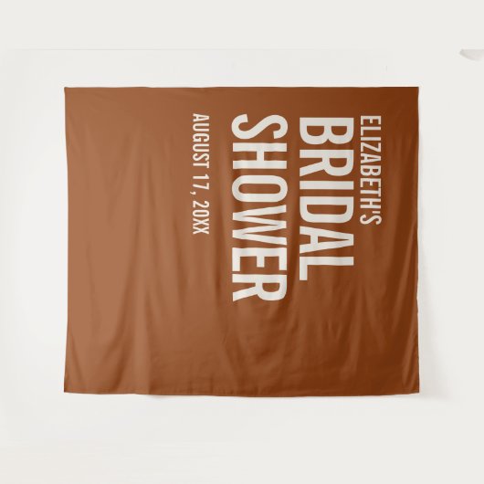 Tenture Mariage Simple Typographie en Terre Cuite (Devant (Horizontal))