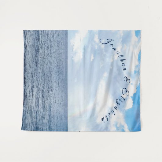 Tenture Mariage sur le thème de sous l'océan (Devant (Horizontal))