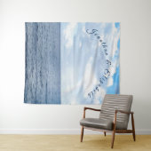 Tenture Mariage sur le thème de sous l'océan (En situation (horizontale))