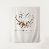 Tenture Mariage terre cuite rustique cerf décoration de fê (Devant)