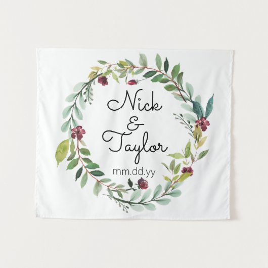 Tenture Mariage verdoyant Retour Drop, Boot photo Boho Fal (Devant (Horizontal))